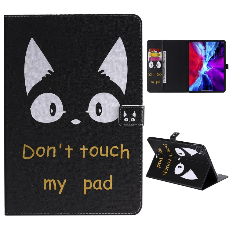 For iPad Pro 11 (2020) Colored Drawing Horizontal Flip Leather Tablet Case with Holder & Card Slot & Wallet(Cat Ears) - iPad Pro 11 (2020) Cases by buy2fix | Online Shopping UK | buy2fix