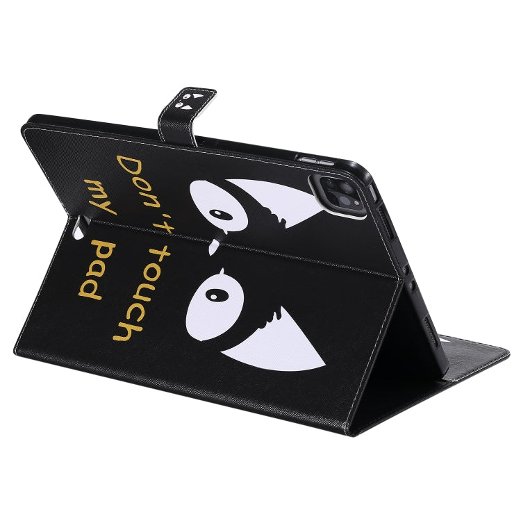 For iPad Pro 11 (2020) Colored Drawing Horizontal Flip Leather Tablet Case with Holder & Card Slot & Wallet(Cat Ears) - iPad Pro 11 (2020) Cases by buy2fix | Online Shopping UK | buy2fix