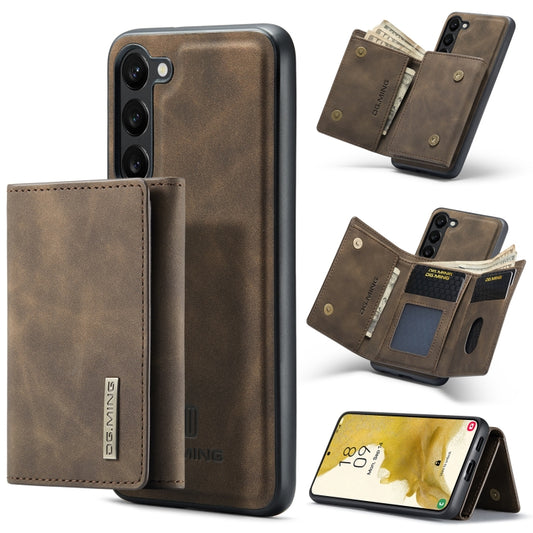 For Samsung Galaxy S23 5G DG.MING M1 Series 3-Fold Multi Card Wallet  Phone Case(Coffee) - Galaxy S23 5G Cases by DG.MING | Online Shopping UK | buy2fix