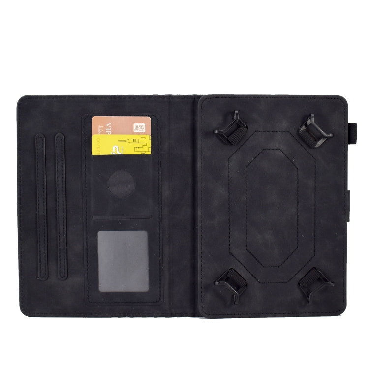 For 7.0 inch Universal Tablet Rhombus Embossed Leather Case(Black) - 7 inch by buy2fix | Online Shopping UK | buy2fix