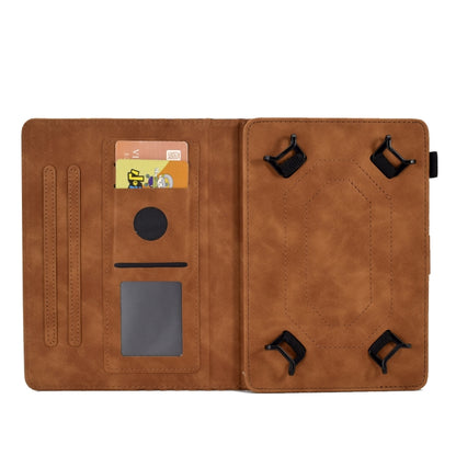 For 7.0 inch Universal Tablet Rhombus Embossed Leather Case(Brown) - 7 inch by buy2fix | Online Shopping UK | buy2fix