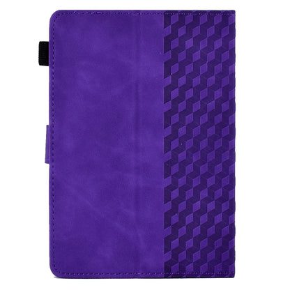 For 8.0 inch Universal Tablet Rhombus Embossed Leather Case(Purple) - 8 inch by buy2fix | Online Shopping UK | buy2fix