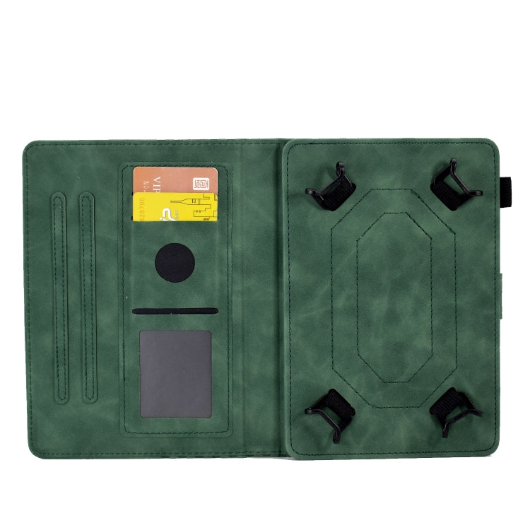 For 8.0 inch Universal Tablet Rhombus Embossed Leather Case(Green) - 8 inch by buy2fix | Online Shopping UK | buy2fix