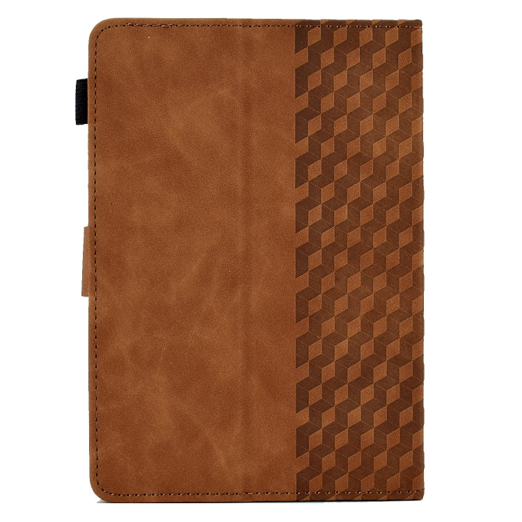 For 8.0 inch Universal Tablet Rhombus Embossed Leather Case(Brown) - 8 inch by buy2fix | Online Shopping UK | buy2fix