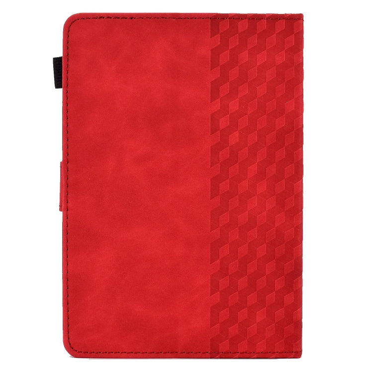 For 10.0 inch Universal Tablet Rhombus Embossed Leather Case(Red) - 10 - 11 inch by buy2fix | Online Shopping UK | buy2fix