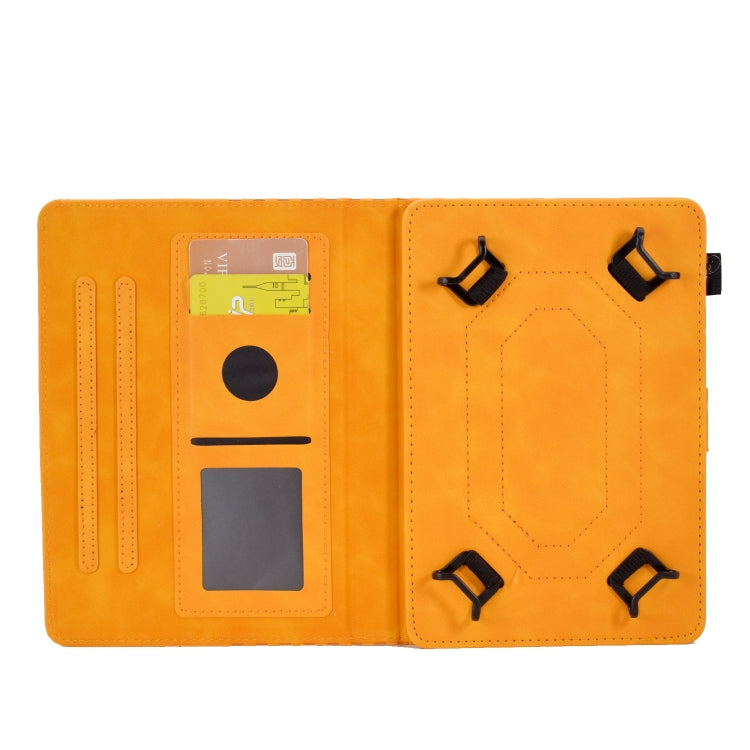 For 10.0 inch Universal Tablet Rhombus Embossed Leather Case(Khaki) - 10 - 11 inch by buy2fix | Online Shopping UK | buy2fix