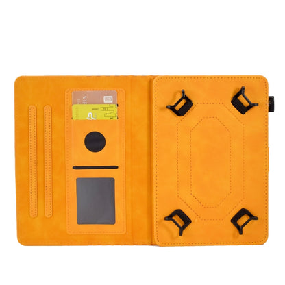 For 10.0 inch Universal Tablet Rhombus Embossed Leather Case(Khaki) - 10 - 11 inch by buy2fix | Online Shopping UK | buy2fix