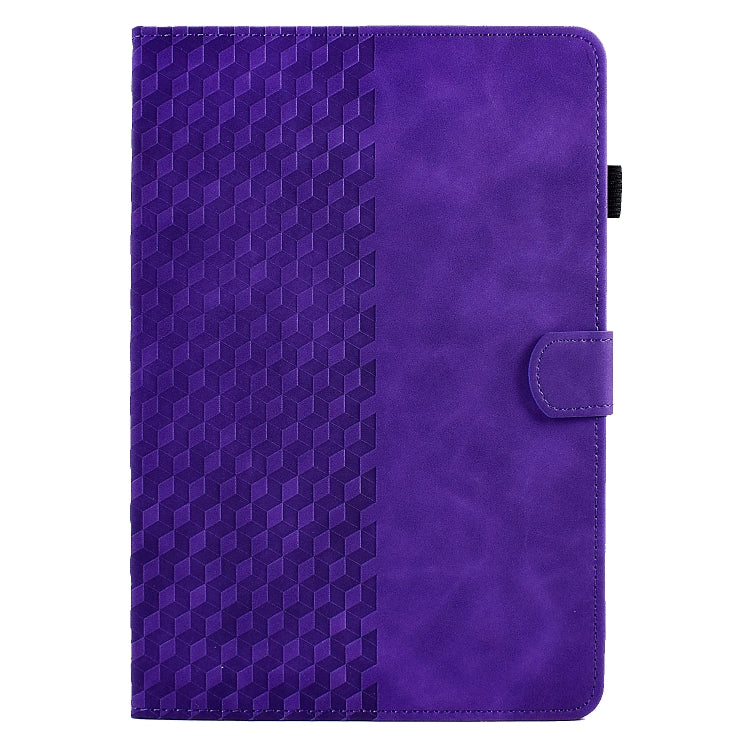 For 10.0 inch Universal Tablet Rhombus Embossed Leather Case(Purple) - 10 - 11 inch by buy2fix | Online Shopping UK | buy2fix