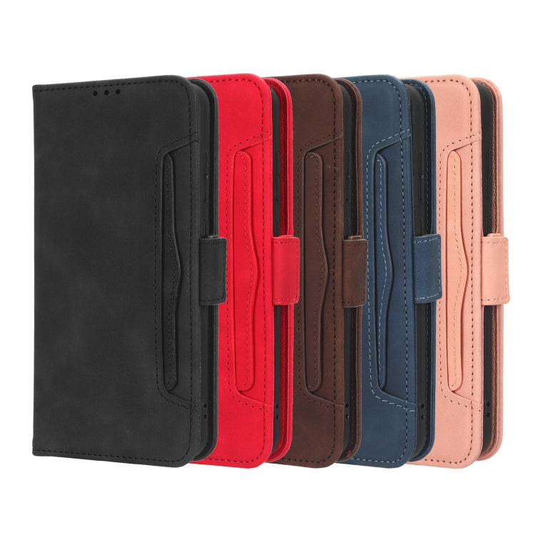 For Blackview A52 Skin Feel Calf Texture Card Slots Leather Phone Case(Red) - More Brand by buy2fix | Online Shopping UK | buy2fix