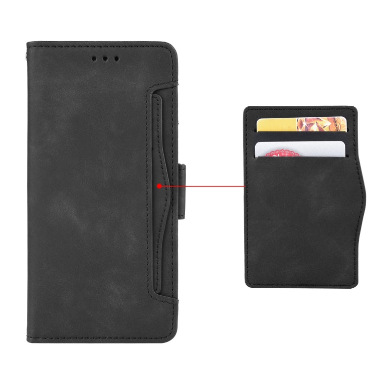 For Blackview BV7200 Skin Feel Calf Texture Card Slots Leather Phone Case(Black) - More Brand by buy2fix | Online Shopping UK | buy2fix