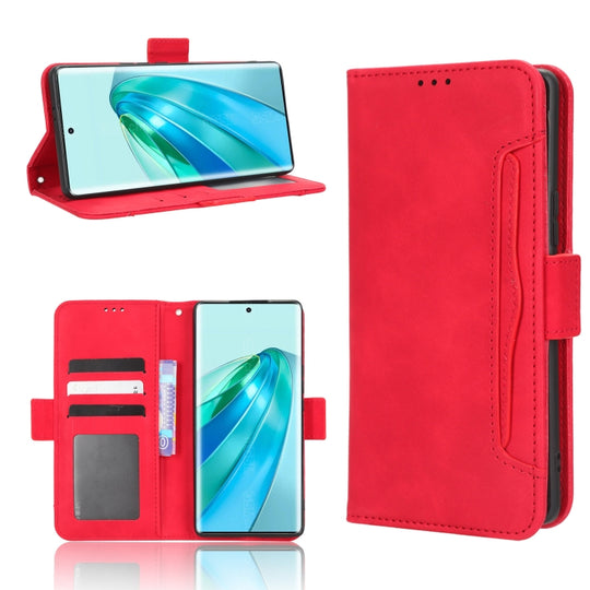 For Honor X9A / X40 / Magic5 Lite 5G Skin Feel Calf Texture Card Slots Leather Phone Case(Red)