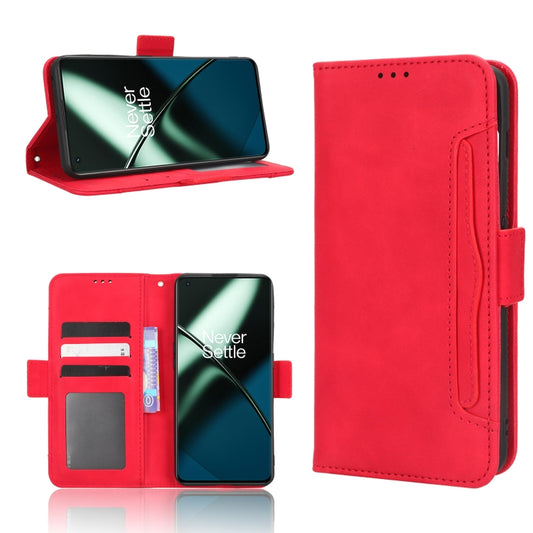 For OnePlus 11 5G Skin Feel Calf Texture Card Slots Leather Phone Case(Red) by buy2fix