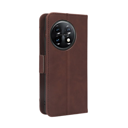 For OnePlus 11 5G Skin Feel Calf Texture Card Slots Leather Phone Case(Brown) by buy2fix