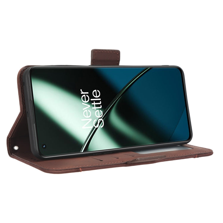 For OnePlus 11 5G Skin Feel Calf Texture Card Slots Leather Phone Case(Brown) by buy2fix