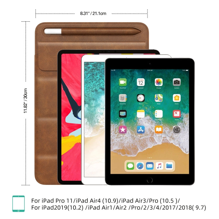 3-fold Stand Magnetic Tablet Sleeve Case Liner Bag For iPad 9.7 / 10.2 / 10.5 / 10.9 / 11 inch(Black) - Carry Cases by buy2fix | Online Shopping UK | buy2fix