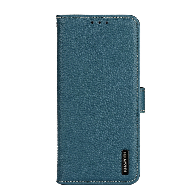 For Sony Xperia 10 IV KHAZNEH Litchi Genuine Leather Phone Case(Green) - Sony Cases by buy2fix | Online Shopping UK | buy2fix