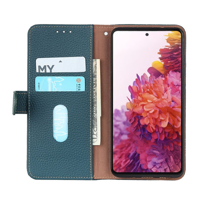 For Sony Xperia 10 IV KHAZNEH Litchi Genuine Leather Phone Case(Green) - Sony Cases by buy2fix | Online Shopping UK | buy2fix