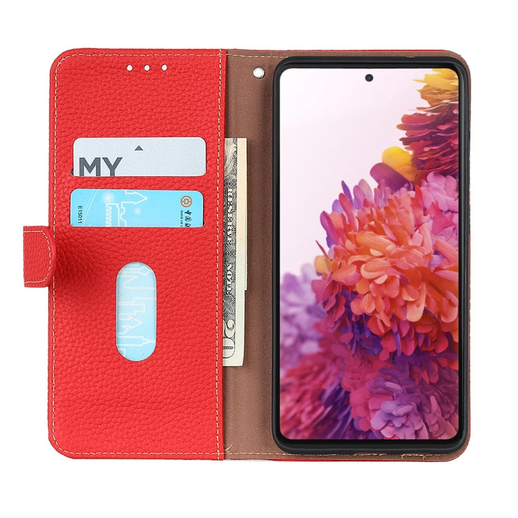 For Sony Xperia 10 IV KHAZNEH Litchi Genuine Leather Phone Case(Red) - Sony Cases by buy2fix | Online Shopping UK | buy2fix