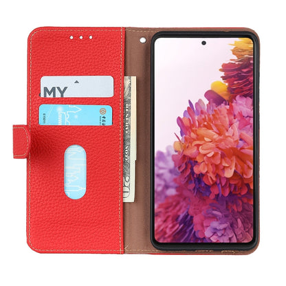 For Sony Xperia 10 IV KHAZNEH Litchi Genuine Leather Phone Case(Red) - Sony Cases by buy2fix | Online Shopping UK | buy2fix