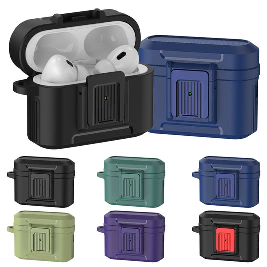 For AirPods Pro 2 Earphone TPU + PC Protective Case(Dark Green) by buy2fix