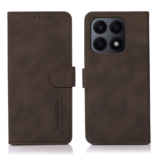 For Honor X8a 4G KHAZNEH Matte Texture Leather Phone Case(Brown)
