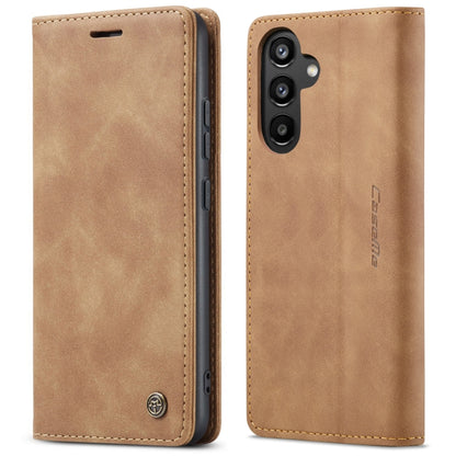 For Samsung Galaxy A34 5G CaseMe 013 Multifunctional Horizontal Flip Leather Phone Case(Brown) by CaseMe