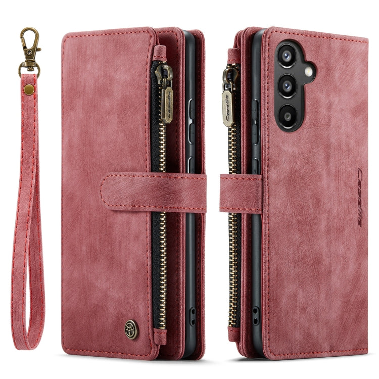 For Samsung Galaxy A34 5G CaseMe C30 Multifunctional Leather Phone Case(Red) by CaseMe