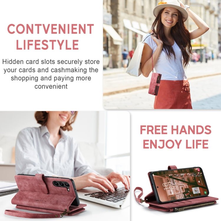 For Samsung Galaxy S23+ 5G CaseMe C30 Multifunctional Leather Phone Case(Red) by CaseMe
