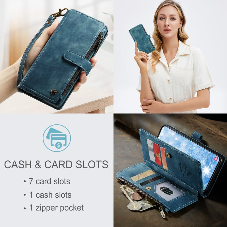 For Samsung Galaxy S23+ 5G CaseMe C30 Multifunctional Leather Phone Case(Blue) by CaseMe