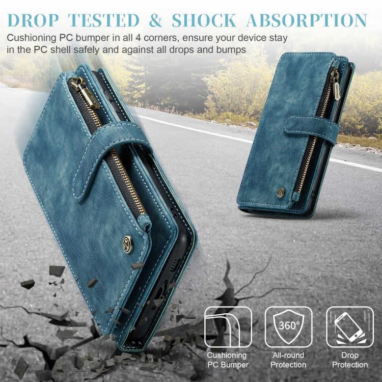 For Samsung Galaxy S23+ 5G CaseMe C30 Multifunctional Leather Phone Case(Blue) by CaseMe