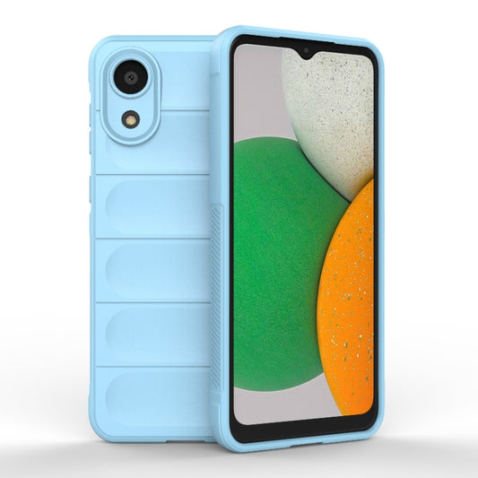 For Samsung Galaxy A03 Core 4G Magic Shield TPU + Flannel Phone Case(Light Blue) by buy2fix