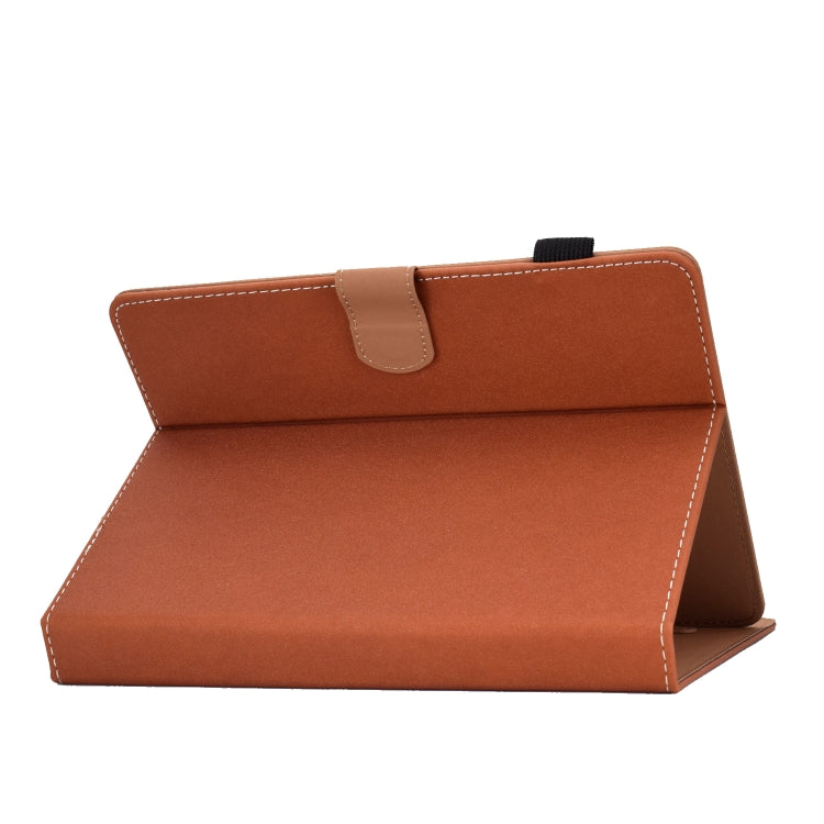 For 7 inch Solid Color Tablet PC Universal Magnetic Horizontal Flip Leather Case with Card Slots & Holder(Brown) - 7 inch by buy2fix | Online Shopping UK | buy2fix