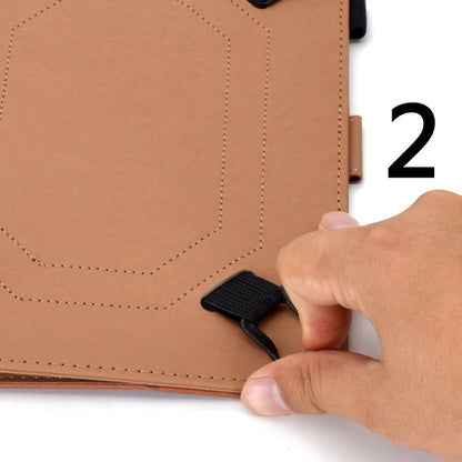 For 7 inch Solid Color Tablet PC Universal Magnetic Horizontal Flip Leather Case with Card Slots & Holder(Brown) - 7 inch by buy2fix | Online Shopping UK | buy2fix