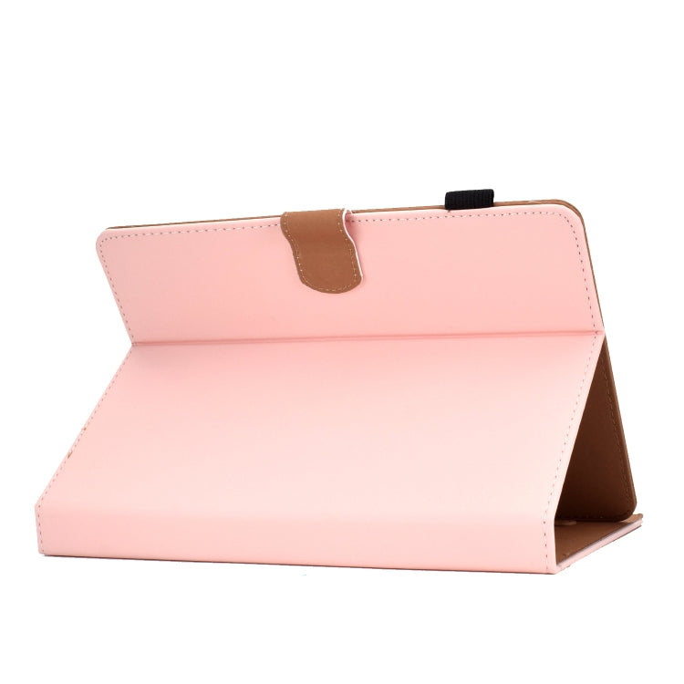 For 8 inch Solid Color Tablet PC Universal Magnetic Horizontal Flip Leather Case with Card Slots & Holder(Pink) - 8 inch by buy2fix | Online Shopping UK | buy2fix