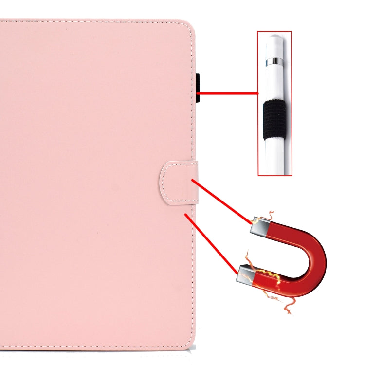 For 10 inch Solid Color Tablet PC Universal Magnetic Horizontal Flip Leather Case with Card Slots & Holder(Pink) - 10 - 11 inch by buy2fix | Online Shopping UK | buy2fix