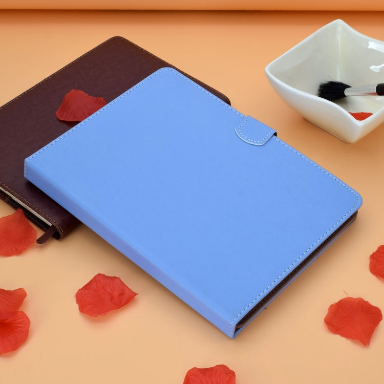 For 10 inch Solid Color Tablet PC Universal Magnetic Horizontal Flip Leather Case with Card Slots & Holder(Blue) - 10 - 11 inch by buy2fix | Online Shopping UK | buy2fix
