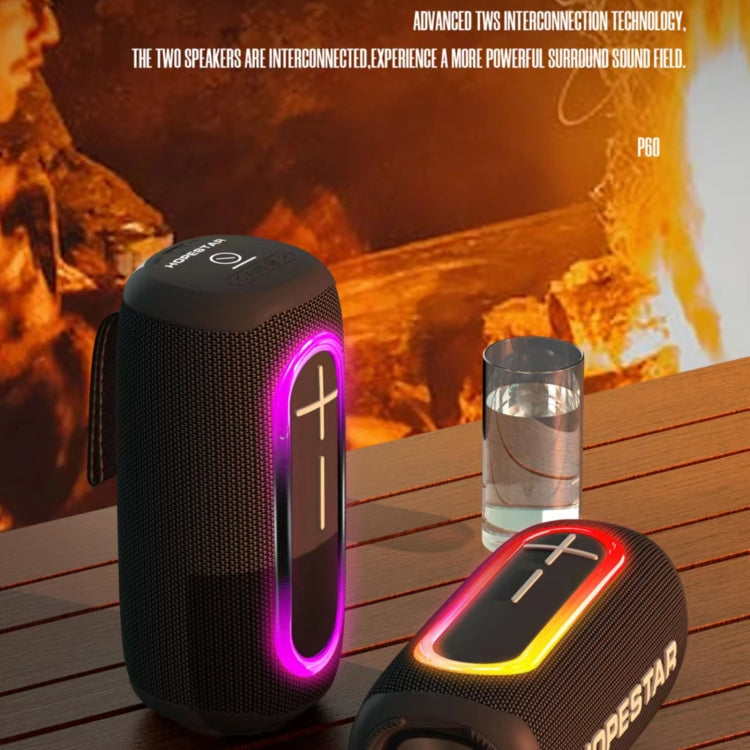 HOPESTAR P60 IPX6 Waterproof 10W 66mm Outdoor Bluetooth Speaker(Black) - Waterproof Speaker by HOPESTAR | Online Shopping UK | buy2fix