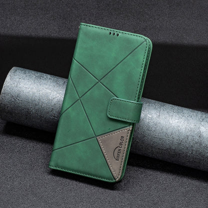 For Xiaomi Redmi A3 Magnetic Buckle Rhombus Texture Leather Phone Case(Green) - Xiaomi Cases by buy2fix | Online Shopping UK | buy2fix