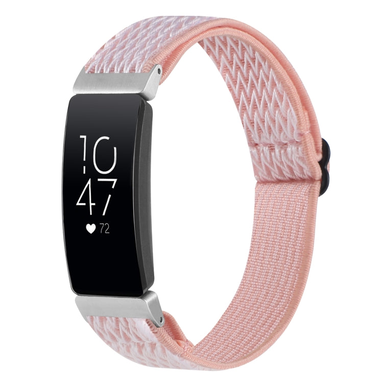 For Fitbit Inspire 2 Buckle Wave Braided Nylon Watch Band(Pink) - Watch Bands by buy2fix | Online Shopping UK | buy2fix