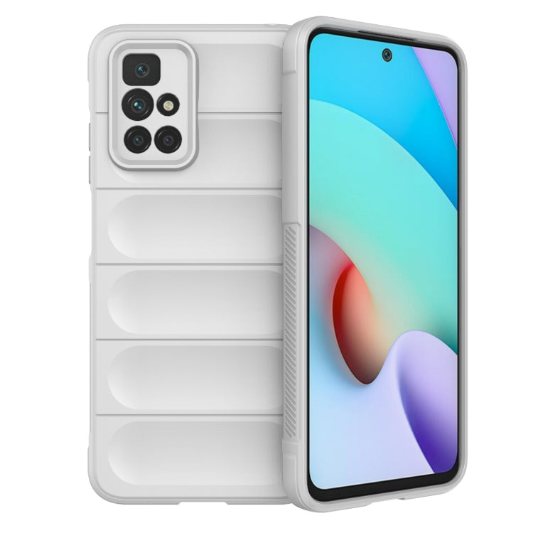 For Xiaomi Redmi 10 Magic Shield TPU + Flannel Phone Case(White) by buy2fix