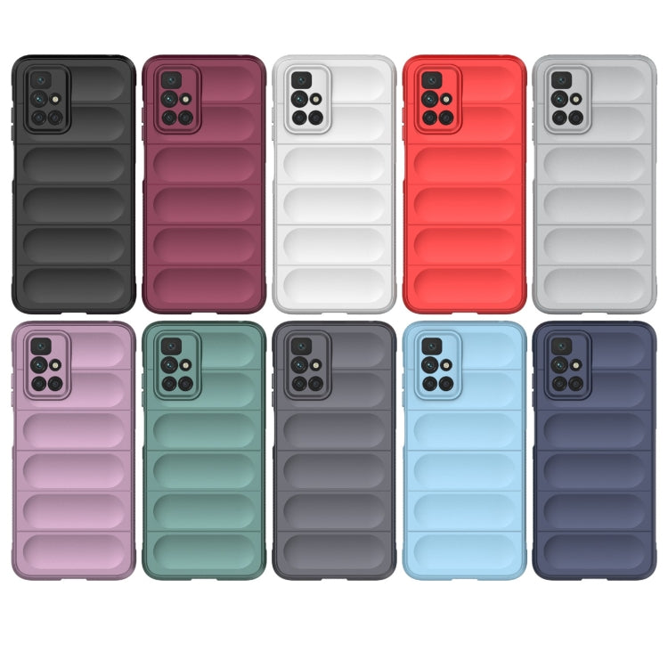 For Xiaomi Redmi 10 Magic Shield TPU + Flannel Phone Case(Grey) - Xiaomi Cases by buy2fix | Online Shopping UK | buy2fix