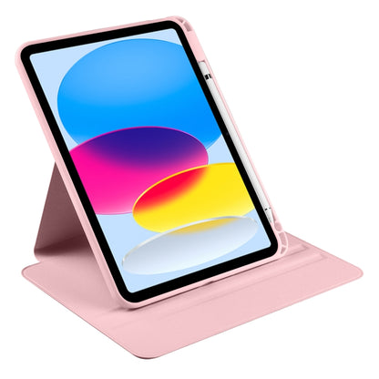 For iPad 2025 / 2022 Acrylic 360 Degree Rotation Holder Tablet Leather Case(Sand Pink) - iPad 2025 / 2022 Cases by buy2fix | Online Shopping UK | buy2fix