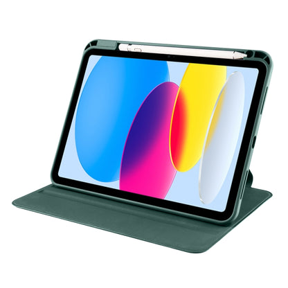 For iPad 2025 / 2022 Acrylic 360 Degree Rotation Holder Tablet Leather Case(Pine Green) - iPad 2025 / 2022 Cases by buy2fix | Online Shopping UK | buy2fix
