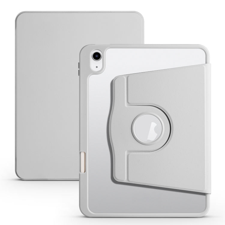 For iPad 2025 / 2022 Acrylic 360 Degree Rotation Holder Tablet Leather Case(Fog Grey) - iPad 2025 / 2022 Cases by buy2fix | Online Shopping UK | buy2fix