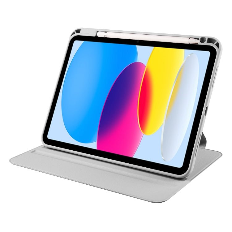 For iPad 2025 / 2022 Acrylic 360 Degree Rotation Holder Tablet Leather Case(Fog Grey) - iPad 2025 / 2022 Cases by buy2fix | Online Shopping UK | buy2fix