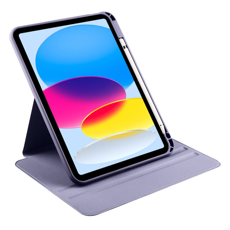 For iPad 2025 / 2022 Acrylic 360 Degree Rotation Holder Tablet Leather Case(Lavender Purple) - iPad 2025 / 2022 Cases by buy2fix | Online Shopping UK | buy2fix