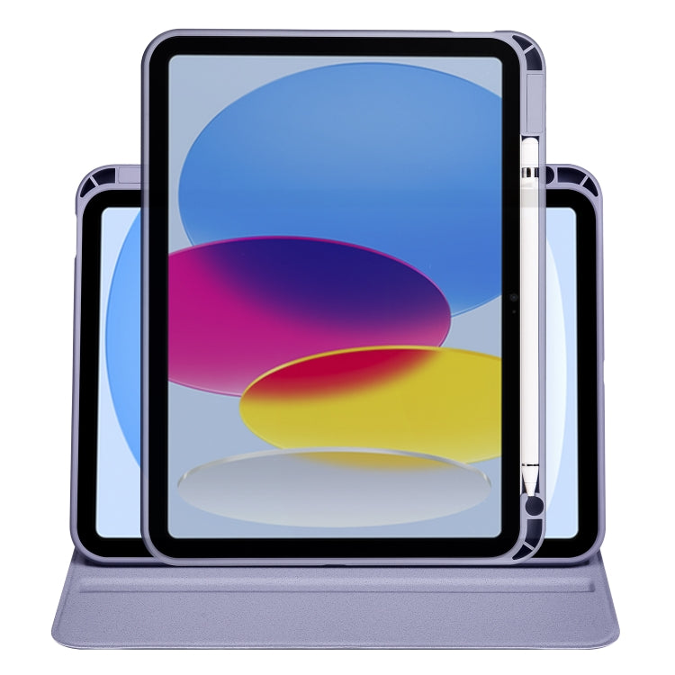 For iPad 2025 / 2022 Acrylic 360 Degree Rotation Holder Tablet Leather Case(Lavender Purple) - iPad 2025 / 2022 Cases by buy2fix | Online Shopping UK | buy2fix
