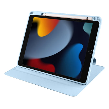 For iPad 10.2 2022 / 2021 / 2020 / 2019 Acrylic 360 Degree Rotation Holder Tablet Leather Case(Ice Blue) - iPad 10.2 Cases by buy2fix | Online Shopping UK | buy2fix