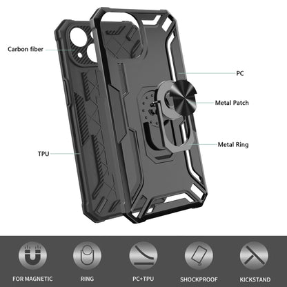 For iPhone 14 Warship Armor 2 in 1 Shockproof Phone Case(Royal Blue) by buy2fix