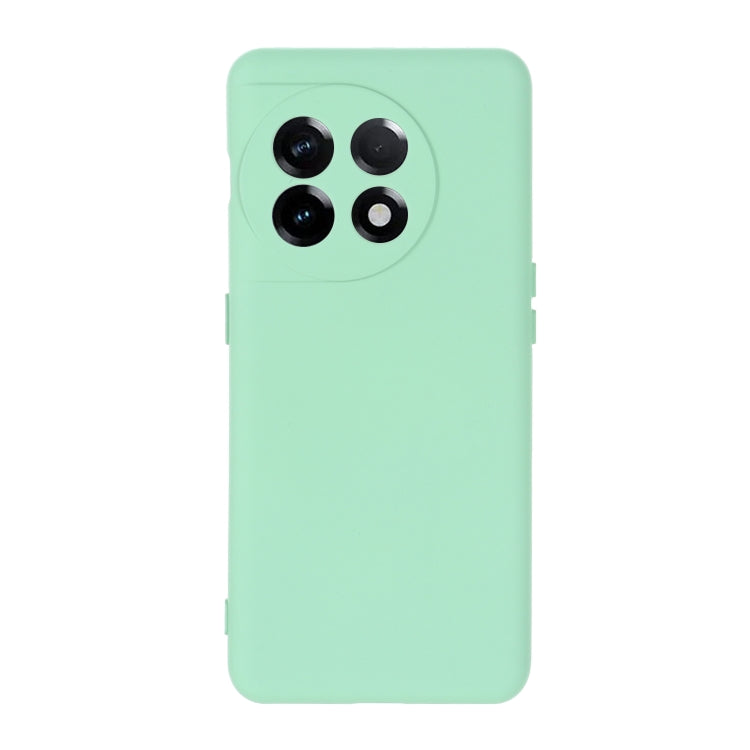 For OnePlus 11 Pure Color Liquid Silicone Shockproof Full Coverage Phone Case(Green) by buy2fix